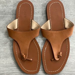 Women’s J. Crew Brown Leather Sandals Sz 9